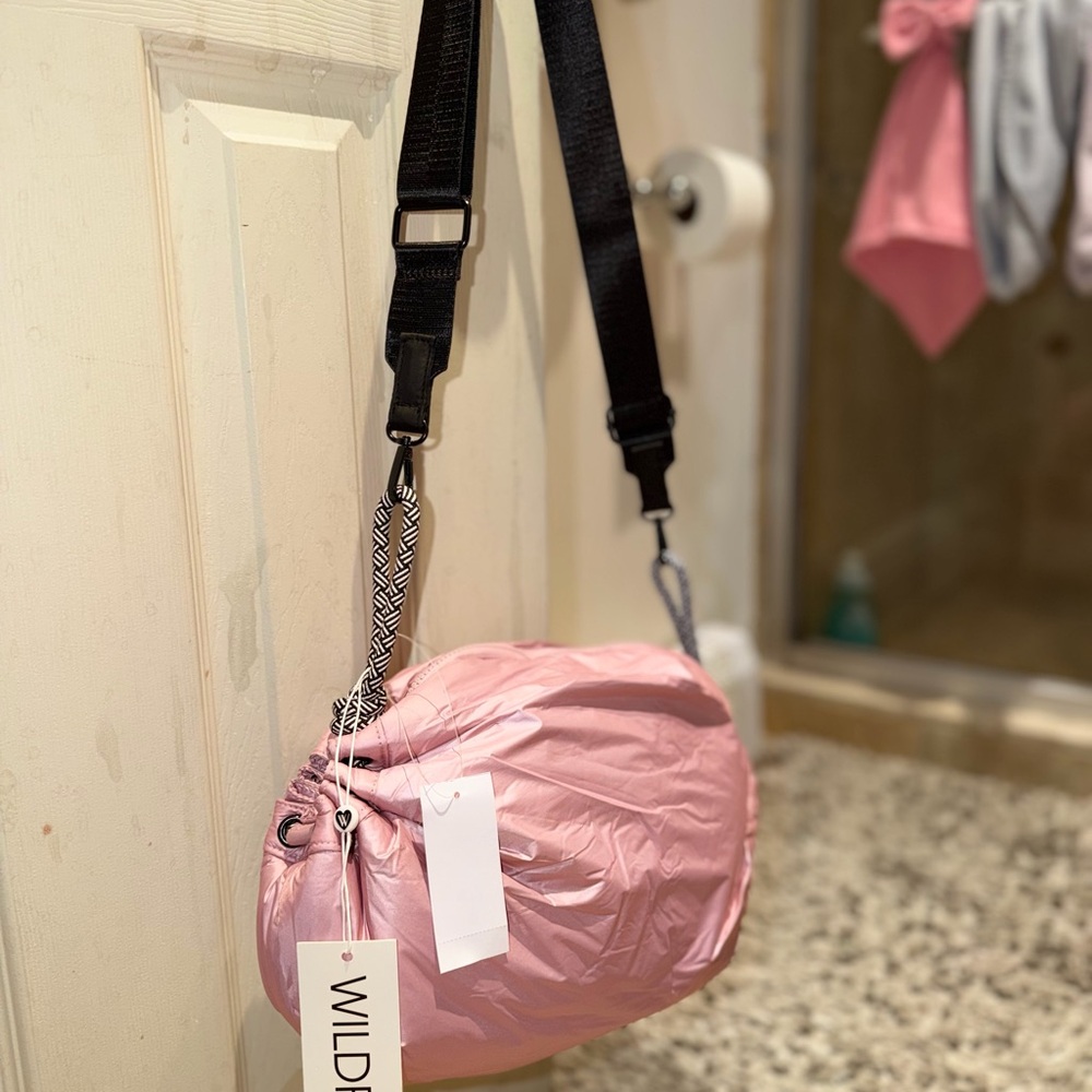 Wildfox Pink Crossbody Bag with Adjustable Strap